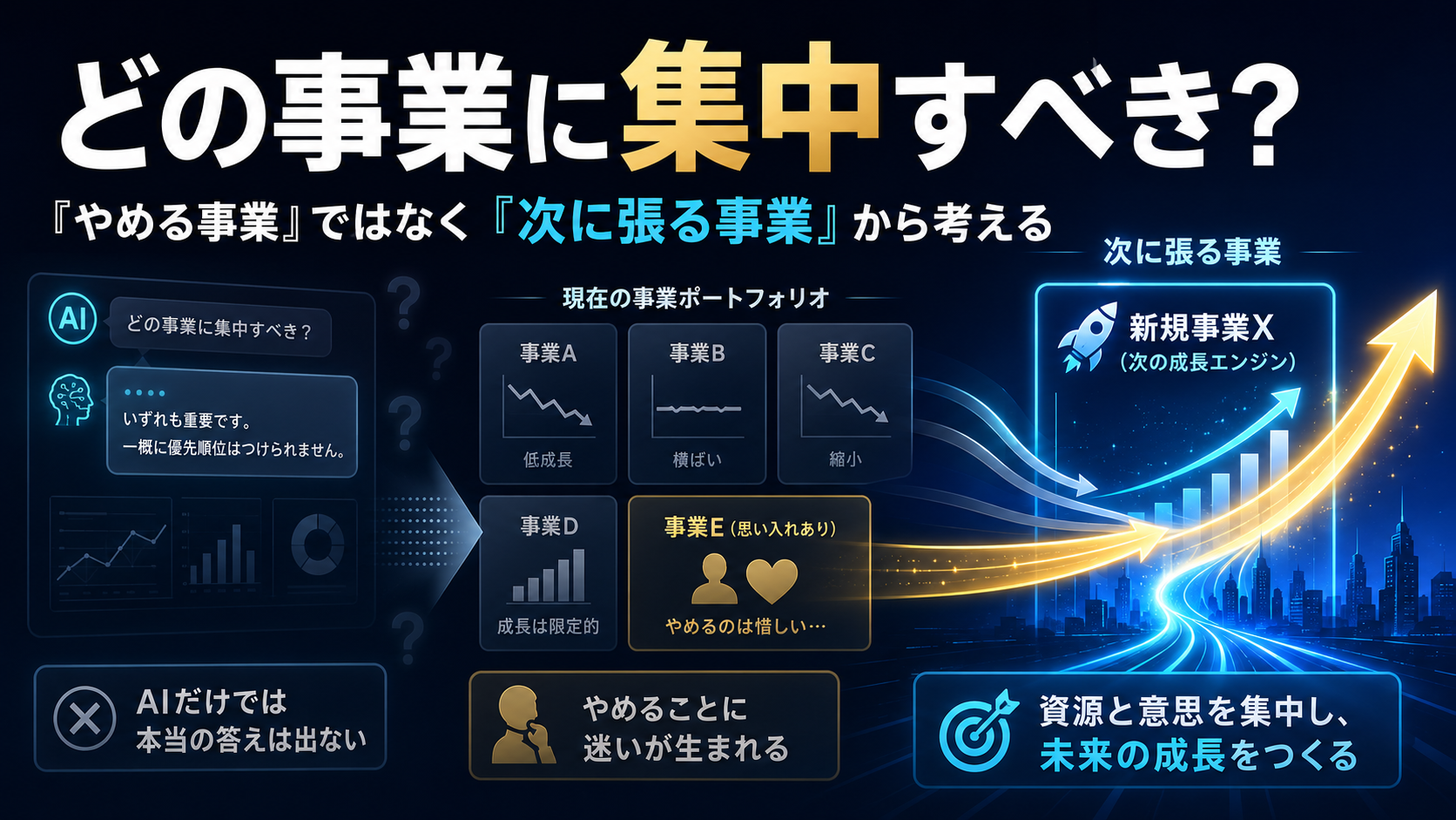 どの事業に集中すべき?」とAIに聞いても、答えが出ない理由